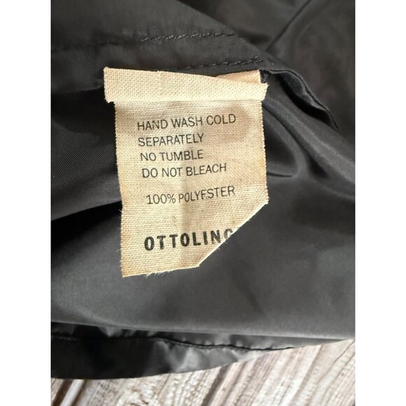 Ottolinger logo patch plastic short sleeve button up shirt size M color Black - Picture 5 of 6